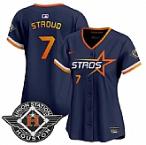Women's Houston Astros #7 C.J. Stroud Navy 2025 City Connect Limited Stitched Jersey Dzhi,baseball caps,new era cap wholesale,wholesale hats